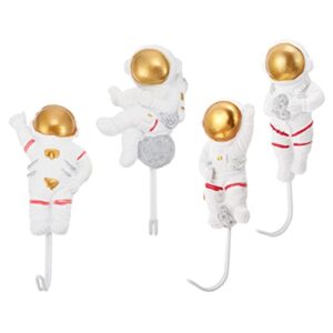 vosarea car decor wall hooks coat hooks 4pcs astronaut wall hook heavy duty adhesive wall hangers towel coat bag hat key hanger rack hooks for home bathroom kitchen wall hooks coat hooks wall hooks