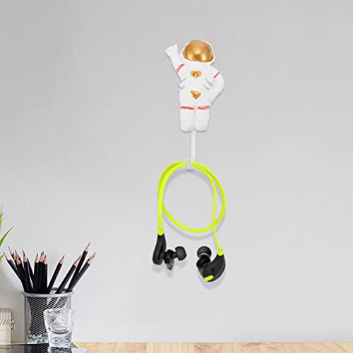 VOSAREA Car Decor Wall Hooks Coat Hooks 4Pcs Astronaut Wall Hook Heavy Duty Adhesive Wall Hangers Towel Coat Bag Hat Key Hanger Rack Hooks for Home Bathroom Kitchen Wall Hooks Coat Hooks Wall Hooks