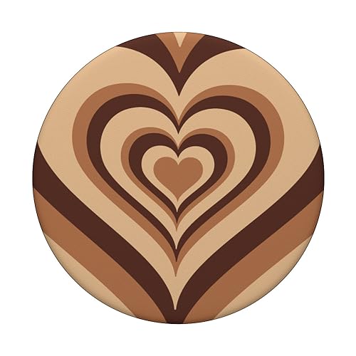 Latte Love Coffee Brown Heart Phone Popper PopSockets Standard PopGrip