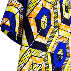 African Fabric Polyester Kente Wax Prints Fabric 3 Yards Ankara Crafts Fabric (3 Yards, A15)