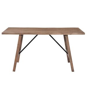 Bowery Hill Solid Acacia Wood Natural Finish Counter Height Dining Table