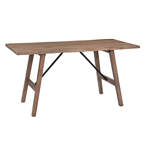 Bowery Hill Solid Acacia Wood Natural Finish Counter Height Dining Table