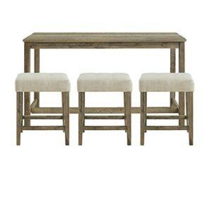 bowery hill transitional wood brown contemporary multipurpose bar table set