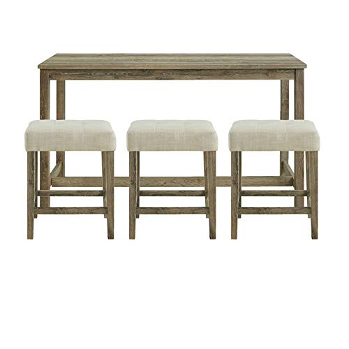 Bowery Hill Transitional Wood Brown Contemporary Multipurpose Bar Table Set