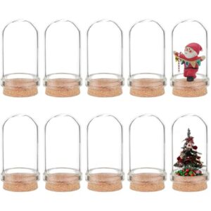 benecreat 20 pack glass jars bottles 9ml dome cloche cover decoration bottles with cork stoppers for party favors, arts, halloween christmas decor