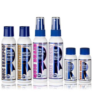 exhibitor's Sampler Kit Quic Shampoo Quic Conditioner Quic Braid Quic Sheen Quic Silver with Toner Colors (Quic Color)