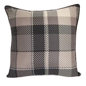 donna sharp throw pillow - bear hill lodge decorative throw pillow with plaid pattern - square