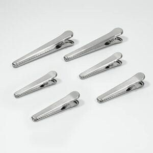 excelsteel set of 6 stainless steel clothespin style alligator clips