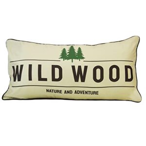 donna sharp throw pillow - the great outdoors lodge decorative throw pillow with w. wood pattern - rectangle