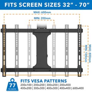 Mount-It! Electric Ceiling TV Mount with Remote and App Controller, Motorized Flip Down Pitched Roof Mount Fits 32 to 70 Inch Flat Screen TVs, Black