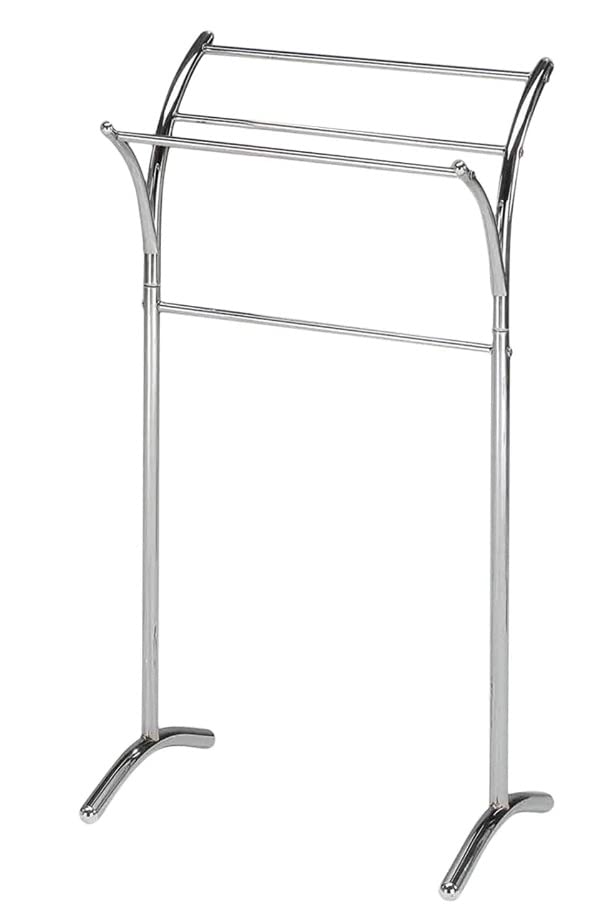 KB Designs - 3 Tier Freestanding Metal Towel Rack Stand, Chrome