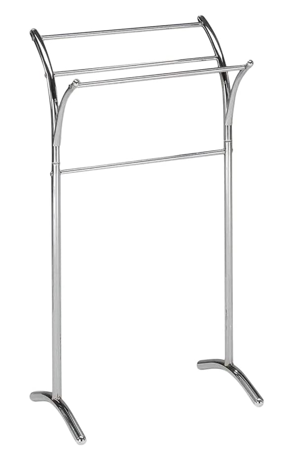 KB Designs - 3 Tier Freestanding Metal Towel Rack Stand, Chrome