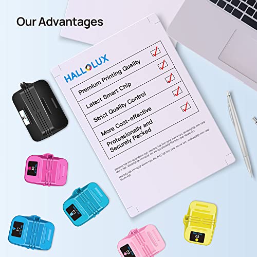 HALLOLUX 02 Ink Cartridge Replacement for HP 02 Ink Cartridge to Compatible with Photosmart 8250 C6180 C6280 C7200 C7250 C7280 C8180 D7360 D7460 Printers (6-Pack)