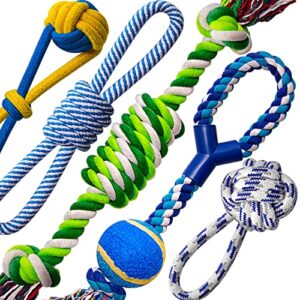 heibizi dog toys for large dogs aggressive chewers, valued durable dog rope toys pack for medium large breed, interactive tug of war toys for dogs, dog gifts