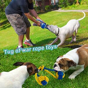 Heibizi Dog Toys for Large Dogs Aggressive Chewers, Valued Durable Dog Rope Toys Pack for Medium Large Breed, Interactive Tug of War Toys for Dogs, Dog Gifts