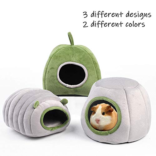 Guinea Pig Cave Beds Guinea Pig Hideout Cozy Hideout for Chinchilla Ferrets Hedghog (Grey, Pumpkin)