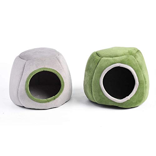 Guinea Pig Cave Beds Guinea Pig Hideout Cozy Hideout for Chinchilla Ferrets Hedghog (Grey, Pumpkin)