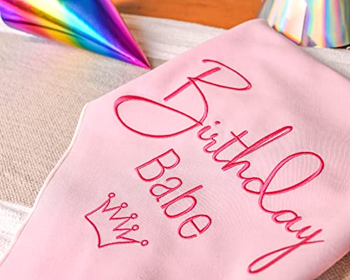 Dog Birthday Bandana for Large Dog – 23 x 23 in, Large, Embroidered Birthday Girl Dog Bandana for Dogs with Stitched Edges & Cotton Drawstring Bag – Dog Birthday Gifts & Dog Clothes by Kendall Wags