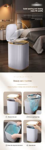 Smart Sensor Garbage Bin Kitchen Bathroom Toilet Trash Can Best Automatic Induction Waterproof Bin with Lid 10/15L (10L B)