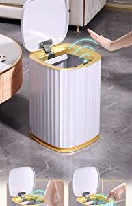 Smart Sensor Garbage Bin Kitchen Bathroom Toilet Trash Can Best Automatic Induction Waterproof Bin with Lid 10/15L (10L B)