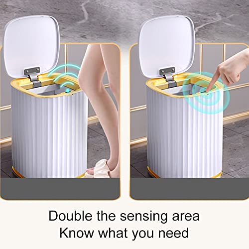 Smart Sensor Garbage Bin Kitchen Bathroom Toilet Trash Can Best Automatic Induction Waterproof Bin with Lid 10/15L (10L B)