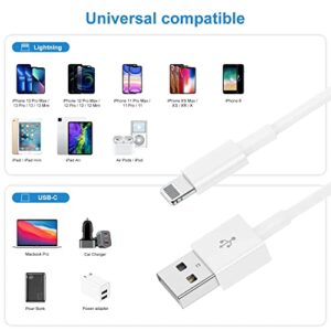 QZIIW [Apple MFI Certified iPhone Charger Cable 10 Ft, 3Pack Extra Long USB to Lightning Cable 10 Feet,Apple Charging Power Cord 10 Foot for iPhone 14 13 12 11 Pro Max Mini XR X 9 8 7Plus 6 6s ipad