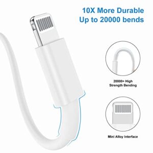 QZIIW [Apple MFI Certified iPhone Charger Cable 10 Ft, 3Pack Extra Long USB to Lightning Cable 10 Feet,Apple Charging Power Cord 10 Foot for iPhone 14 13 12 11 Pro Max Mini XR X 9 8 7Plus 6 6s ipad