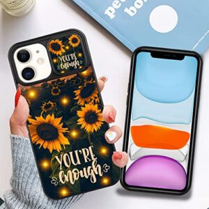 OOK Sunflower iPhone 11 Case for Women Girls with Camera Protection,Slim Shockproof Anti-Scratch Protective Sunset Sunflower Phone Case for iPhone 11 6.1In