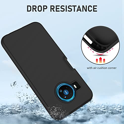 PUJUE for Nokia X100 Silicone Phone Case: Slim Matte Full Rugged Protective Cell Phone Cases - Durable 360 Strong Drop Cute Shockproof TPU Bumper Cover (Black)