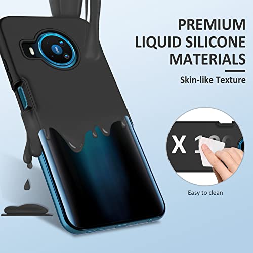 PUJUE for Nokia X100 Silicone Phone Case: Slim Matte Full Rugged Protective Cell Phone Cases - Durable 360 Strong Drop Cute Shockproof TPU Bumper Cover (Black)