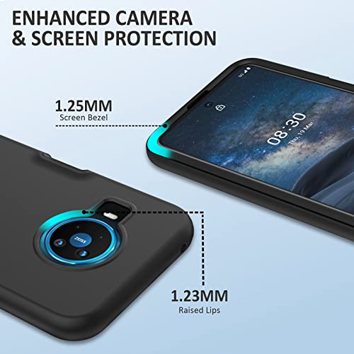 PUJUE for Nokia X100 Silicone Phone Case: Slim Matte Full Rugged Protective Cell Phone Cases - Durable 360 Strong Drop Cute Shockproof TPU Bumper Cover (Black)