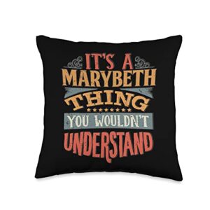 marybeth name gifts by vnz marybeth name throw pillow, 16x16, multicolor