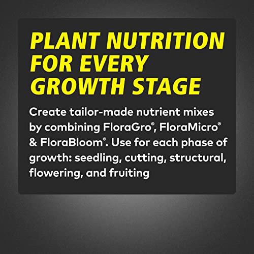 General Hydroponics Flora Series: FloraMicro, FloraBloom, FloraGro - 3-Part Hydroponic Nutrient System, 1 qt. Bottles