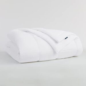 Serta ComfortSure Down Alternative Comforter, Soft Box Stitched Duvet Insert, Quilted Queen Comforter with 4 Corner Tabs, All Season Bedding, White