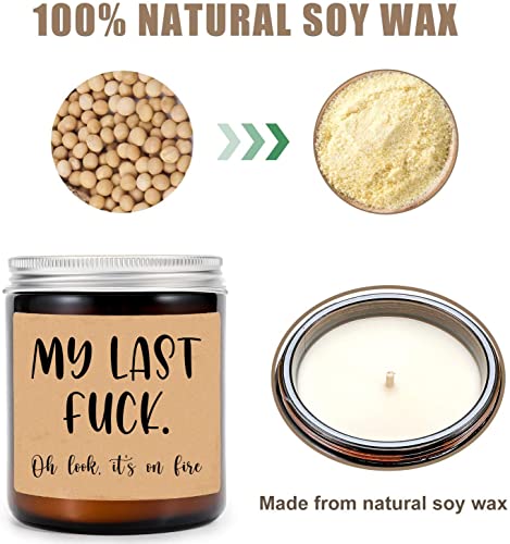 Averaze Fairys Gift My Last Fuck Oh Look Its On Fire Candle Gifts for Her, Him Funny Gifts for Women, Gifts for Men Best Friend, Friend Gifts Lavender 8oz