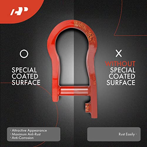 A-Premium Pair (2) Front Tow Hooks Kit Front Recovery Hooks Compatible with Chevrolet Chevy Silverado 1500 2007-2019, GMC Sierra 1500 2007-2019, Cardinal Red, Front LH and RH, Replace# 84192871