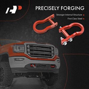 A-Premium Pair (2) Front Tow Hooks Kit Front Recovery Hooks Compatible with Chevrolet Chevy Silverado 1500 2007-2019, GMC Sierra 1500 2007-2019, Cardinal Red, Front LH and RH, Replace# 84192871