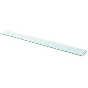 sunshineface glass shelf tempered glass shelf panel, modern display shelf floating shelves for homes, shops, 43.3"x4.7" (lxw), 0.3" thick, clear