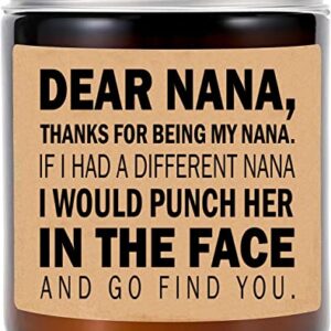 Averaze Nana Candle Nana Gifts from Grandkids Id Punch Another in The Face Fun Gag for Her Mothers Day Candle Lavender Scented Candles 8oz