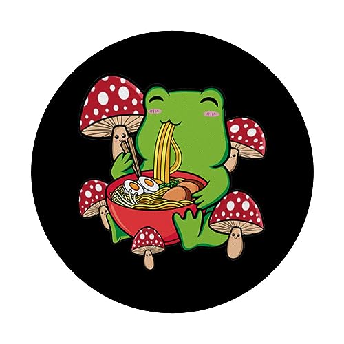 Cottagecore Aesthetic Kawaii Frog Ramen Noodles PopSockets Standard PopGrip