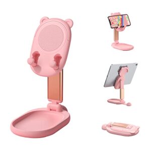 xuenair pink phone stand for desk cute,foldable adjustable cell phone stand, kawaii portable phone holder for all cell phones iphone 11 12 13 pro max sumsung ipad switch kindle google