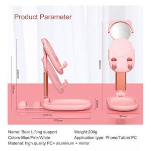 xuenair Pink Phone Stand for Desk Cute,Foldable Adjustable Cell Phone Stand, Kawaii Portable Phone Holder for All Cell Phones iPhone 11 12 13 Pro Max Sumsung ipad Switch Kindle Google