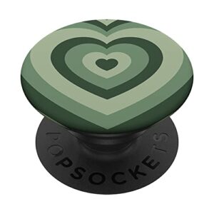 Aesthetic Sage Green Coffee Latte Love Heart Fashionable PopSockets Swappable PopGrip