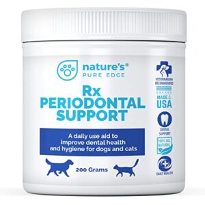 rx periodontal support-dental care for dogs and cats. eliminates bad breath, plaque, and tartar. promotes healthy teeth and gums. extra large, 200 grams.