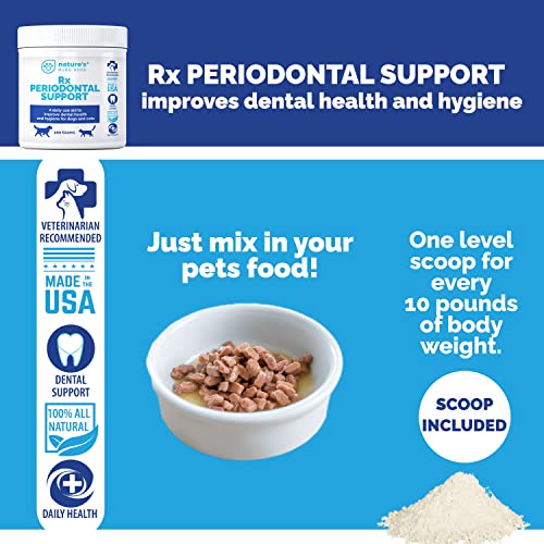 Rx PERIODONTAL Support-Dental Care for Dogs and Cats. Eliminates Bad Breath, Plaque, and Tartar. Promotes Healthy Teeth and Gums. Extra Large, 200 Grams.