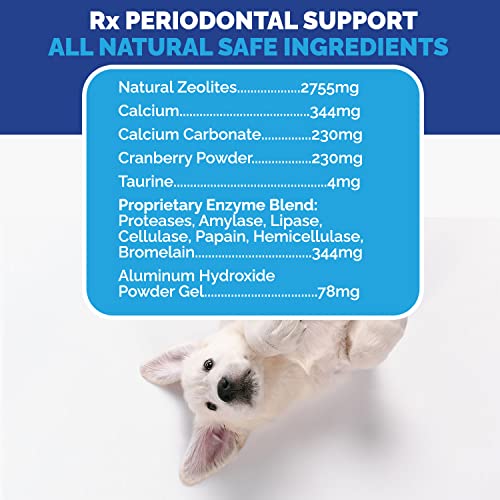 Rx PERIODONTAL Support-Dental Care for Dogs and Cats. Eliminates Bad Breath, Plaque, and Tartar. Promotes Healthy Teeth and Gums. Extra Large, 200 Grams.