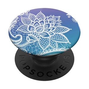 floral lace mandala phone popper popsockets swappable popgrip