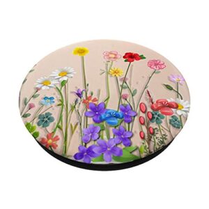 Cute Wildflowers Floral Bouquet Phone Popper PopSockets Swappable PopGrip