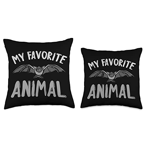 Animal Bat Lover Gift Spooky Lover Animal Funny Bat Throw Pillow, 16x16, Multicolor