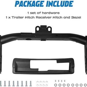 KKoneAuto Hitch Receiver and Bezel Class IV Compatible with 2011-2020 Grand Cherokee Trailer Tow Hitch Receiver 2 Packages Replacement for Part #82212180AD # 82212180AC